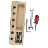 10Pcs Children's Screwdriver Board Set, Wooden Screwdriver Activity Tool Toy