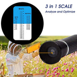 Honey Refractometer for Honey Moisture, Brix and Baume, 3-in-1 Uses, 58-90% Brix Scale Range Honey Moisture Tester with ATC