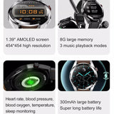 Z30 Smart Watch 1.39 Inch AMOLED Heart Rate Blood Oxygen Bracelet Men Bluetooth Call Wristwatch 8G Storage Music SmartWatch