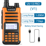 BaoFeng UV-13 PRO Powerful 999 Channel Walkie Talkie CB Radio Long Range Upgrade of UV-5R Portable Radio Hunt City USB Charger