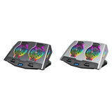 RGB Laptop Cooler 11-21 Inch Dual Fan with LCD Display Gaming Laptop Cooling Pad Laptop Stand with 2 USB Ports