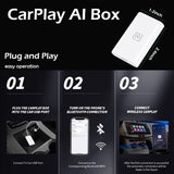 Wireless Car Carplay Dongle Box For Factory Carplay Vehicle Original Car Wired To Wireless Android Navigation Module