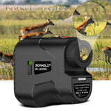 Borhold Golf Rangefinder 6X Rechargeable Rangefinder Yards With Slope Adjustment Fast Focus System Scanning