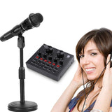 USB Audio Mixer V8 Sound Card External Sound Card,Headset,Microphone,Real-Time Sound Card,Home Karaoke for Mobile Phones