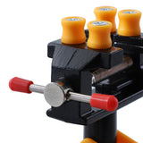 Miniature Bench Vise Premium Stable Clamping Wide Application Technical Workbench Vise Rotary Hand Drill Suction Cup Fixed Frame