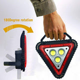 3 COB 30W 1500LM LED Work Light Portable Waterproof LED Flood Lights Triangle Warning Light for Outdoor Camping Hiking Emergency