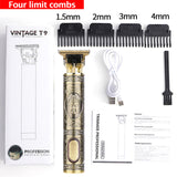 Rechargeable T9 Hair Clipper Professional Baldheaded Electric hair Cordless Shaver Trimmer Men Barber Hair Cutting Machine