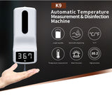 2 in 1 Infrared Thermometer K9 Automatic Soap Dispenser Palm Temperature Measurement and Disinfection Integrated Machine New