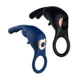 Vibrating Cock Ring Double Pleasure for Couples Male Erection Enhancer Female Clit Stimulation Massager Achieve Common Climax