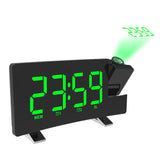 LED Digital Projection Alarm Clock Electronic Alarm Clock with Projection FM Radio Time Projector Bedroom Bedside Mute Clock