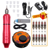 Professional Tattoo Machine Kit Complete Rotary Pen Set Tattoo Cartridge Needles For Permanent Makeup Eyebrow Tattoo Body Artist