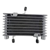 Motorcycle Oil Cooling Cooler Radiator Aluminum Alloy Transmission Engine Racing Oil Cooler Silver