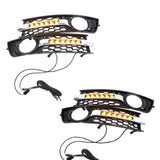 2x Car Front Fog Light Grilles Cover 8E0807682 Modified Mesh Daytime Running Lights Frame Kit for Audi A4 2001-2005