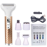 Protable 5in1 Electric Hair Remover Epilator Wet&amp;Dry Lady Shaver Nose Hair Trimmer Eyebrow Leg Armpit Bikini Trimmer Women Razor