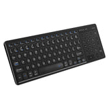 Wireless Dual-mode Keyboard 2.4G/BT Wireless Connection Ergonomic Design 7-color Backlight Effect Touchpad Wide Compatibility