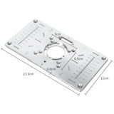 Work Benches Router Trimmer Table Insert Plate Aluminum Alloy Woodworking Engraving Trimming Machine Flip Board Set with Rings