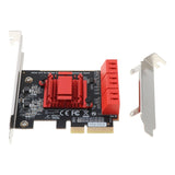 F19E PCIE SATA 3.0 PCI-E SATA Card PCI E PCI Express SATA Controller 6-Ports SATA3 PCIE X4 Expansion Card ASM1166 chip