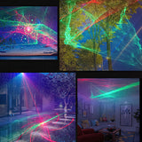 RGB Laser Projector Lamp Party Light USB Powered DJ Stage Lighting Effect LED Disco Light For Party Show Home KTV