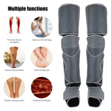 Air Pressure Leg Massager Hot Compress for Ankles Calves and Thighs Massage Shiatsu 360° Full Wrap Pain Relief Foot massageador