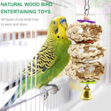 9 Pcs/Set Bird Parrot Swing Toys Chewing Standing Hanging Perch Hammock Climbing Ladder Bird Cage for Budgerigar Parakeet Conure