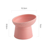 Cat Nordic Style Food Bowl Pet Animal Ceramics Eating Dishes High Foot Candy Color Puppy Kitten Matte Bowls Dog Accessories