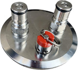 3” Tri Clamp(91mm OD) Ball Lock Convert Lid with Gas Post Beer Post PRV 60cm Silicone Hose Homebrew Kegging Equipment