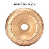 4'' Grinder Wheel Disc Wood Shaping Wheel Wood Grinding Disk for Angle Grinders with 16mm/0.63in Arbor