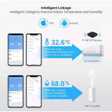 2022. WIFI Temperature Humidity Sensor Indoor Hygrometer Thermometer Detector Smart Life Remote Control Support Alexa Google