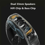 2 in 1 Neck Cooler &amp; Bluetooth Speaker Electric Fan Music Center Sound Box Neck Fan Super Bass Speaker Fan Factory Creative Gift