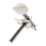 1 set 6 Bridge Pins + Saddle + Bridge Saddle Bone White &amp; 6Pcs Guitar String Tuning Peg Tuner Machine Head