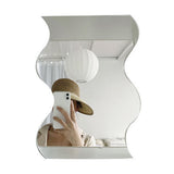 Acrylic Mirror Sheet Ins Irregular Edge Desktop Wavy Makeup Beauty Mirror For Makeup Decorative Furniture Craft Projects Dropsh