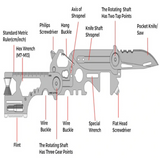30 In 1 Multifunction Outdoor Survival Tool Fold Knife Military Survival Knife Mini Pocket Tool  Edc Emergency Key Set Camping