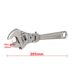 8 Inch 10 Inch Flexhead Adjustable Ratchet Wrench Folding Handle Dual-Purpose Pipe Wrench Spanner Can Used As Sleeve Tool