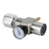 Mini CO2 Gas Regulator Soda Pressure Gauge 2 in 1 with Adapter 3/8in Carbonation Equipment to TR21.4 for Sodastream Beer Brewing
