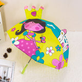 Cute Cartoon Kids Umbrella Animation Creative Long-Handled 3D Ear Modeling Children's Umbrella For Boys Girls 8K Sunshade
