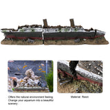 Aquarium Fish Tank Polyresin Titanic Boat Ship Wreck Ornament Fish Tank Aquarium Pet Underwater Decor Viewing Decorations