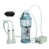 US Plug 3L Electric Pulse Milking Machine For Cow Automatic Vacuum Pump Milking Machine Double Head Impulse Milker Tool