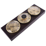 3Pcs/Set Barometer Thermometer Hygrometer with Wooden Frame Base Weather Station