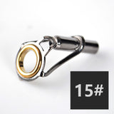 5PCS/Lot Fishing Rod Top Guide 1.6mm-4.6mm Fishing Tackle Rod Tip Repair Kit DIY Eye Rings Tool Accessories