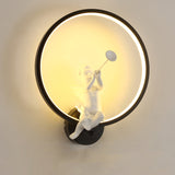 Modern LED Wall Lamps Round Angel Aluminum Decorative Interior Living Room Dining Room Corridor Lamp Indoor Lighting Wall Sconce