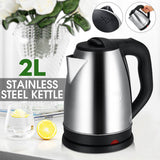 2L Electric Kettle Stainless Steel Portable 2000W Heating Water Boiler Teapot Portable Travel Home Water Fast Boiling Machine