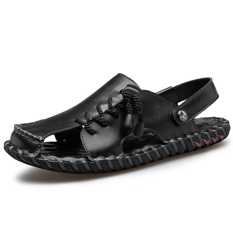 Mickcara men's handmade sandals with side straps 2166