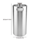2L/3.6L/5L Homebrewing Stainless Steel Beer Growler Mini Keg Dispenser For Beer Fermenation Keg Secondary Maturity