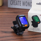 Multifunction Adjustable Clip-on Guitar  Tuner 360 Degree Rotation Lcd Display Ukulele Bass Instrument Electronic Digital Tuner