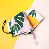 Vintage UV Protect Floral Women Rain Umbrella Chic Pink Rose Three Folding Girl Durable Portable Umbrellas Automatic Rain Gear