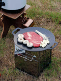 Iron Wok Frying Open Flame Induction Cooking Round Grill Baking Tray BBQ Grill Heat Resistant Grilling Cookers For Camping