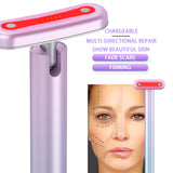 4 in 1 Facial Eye Skin Care Beauty Tools Red Light Therapy Face Neck EMS Microcurrent Face lift Massages Anti-Aging Beauty Wand