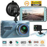 24H Dash Cam Black Box In Car DVR Camera Video Recorder Lens Recorder HD Rear Box Mirror Dual Black Video View Recording Cy H4B3