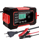 Car Battery Charger 12V 6A Intelligent Fast Charging Pulse Repair Type Full Auto-Stop Dual-Mode Lead Acid for Motorcycle