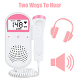 Portable family pregnant and baby monitor Fetal Preference sound Baby heart PR LCD display Fetal Doppler 2.5M No radiation